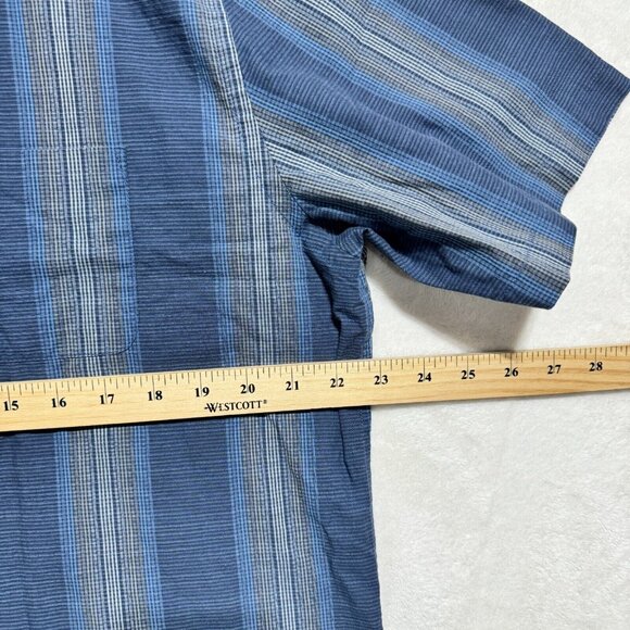 Van Heusen Fit Blue Dress Shirt Short Sleeve Mens Large 16-16.5 - Picture 7 of 10